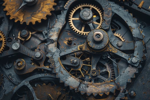 The background of a clockwork mechanism photo