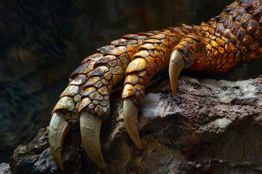 A close up of a lizard's claws photo