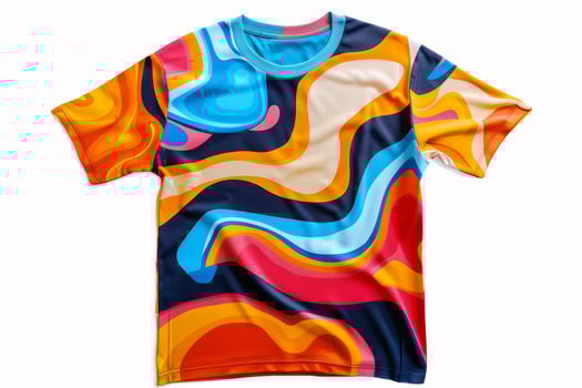 A colorful t - shirt with an abstract design photo