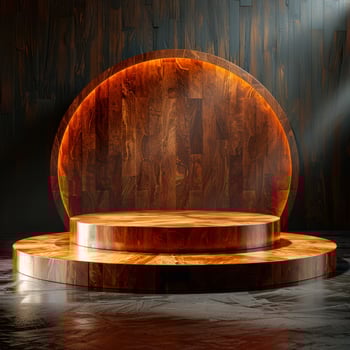 Photo of a podium for product presentation
