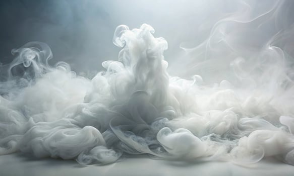 A thick white mist was spreading across the light floor photo