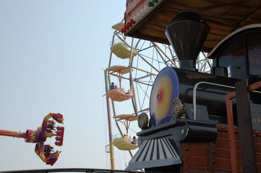 Fairground taken on a sunny day photo