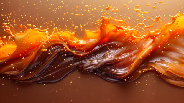 Photo of a chocolate cream waves