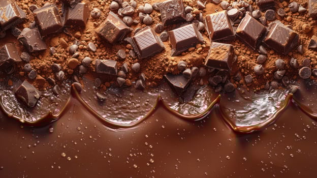Photo of a chocolate cream waves