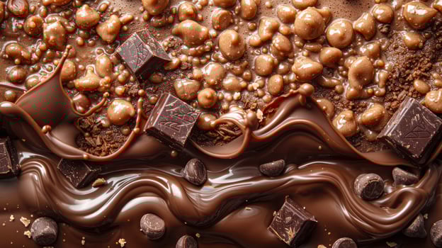 Photo of a chocolate cream waves