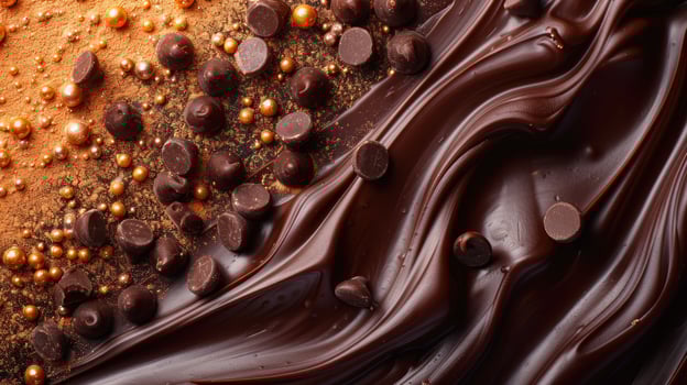 Photo of a chocolate cream waves