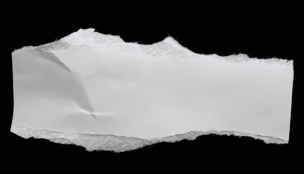 White Torn Paper on Black Background photo