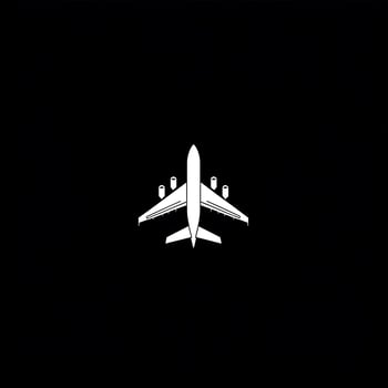 Minimalistic Aviation Airplane Flight Logo Travel Icon Plane Symbol photo