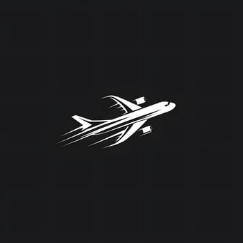 Aviation Airplane Flight Logo Travel Icon Plane Symbol dark background photo