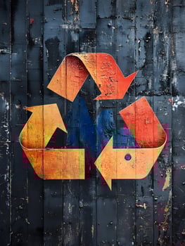 Orange Eco-friendly Waste management Recycling Recycle symbol photo