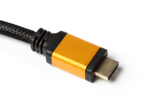 HDMI cable isolated on a white background photo