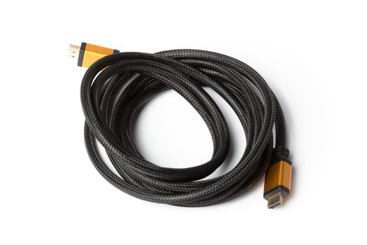 HDMI cable isolated on a white background photo