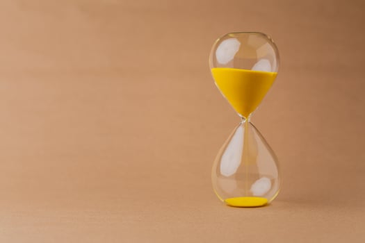 Hourglass Yellow Working with limited time The process of counting down time photo