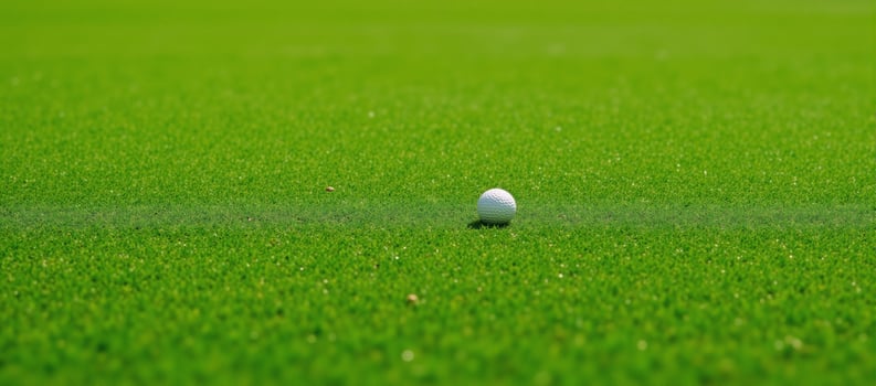 A beautiful green putt surrounds the foreground photo