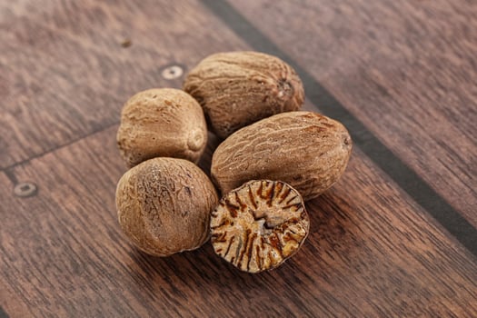 Aroma seasoning Nutmeg for cooking photo