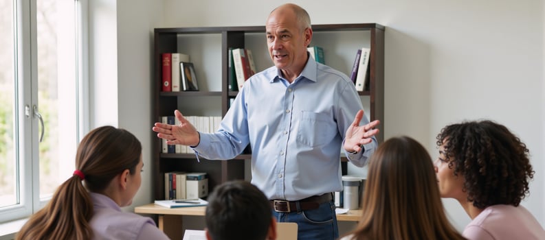 Mentoring students on academic subjects photo