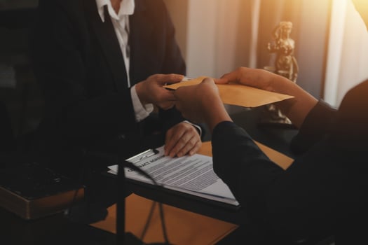 Law theme, gavel or mallet of the judge, lawyer enforcement officers, evidence-based cases taken into account in the court abount business, legislation. photo