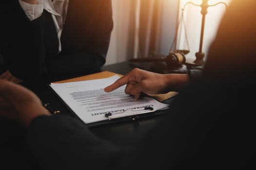 Law theme, gavel or mallet of the judge, lawyer enforcement officers, evidence-based cases taken into account in the court abount business, legislation. photo