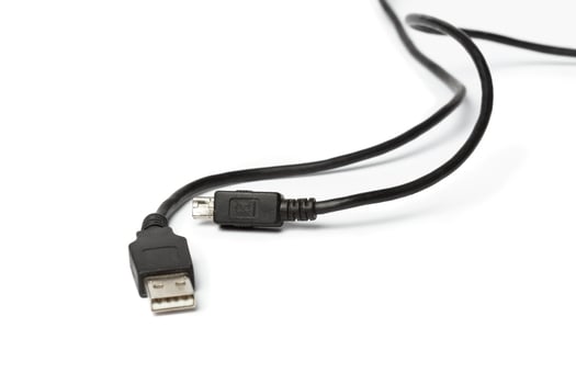 USB Cable Plug isolated on White Background photo