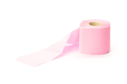 toilet paper isolated on white background photo
