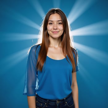 A blue asphalt backdrop with sunbeam accents photo