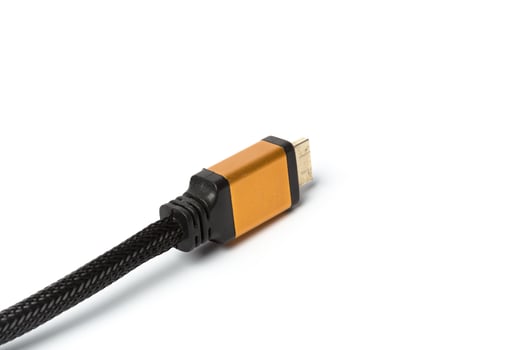 HDMI cable isolated on a white background photo