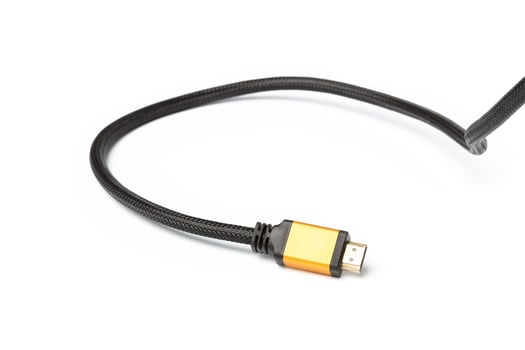 HDMI cable isolated on a white background photo