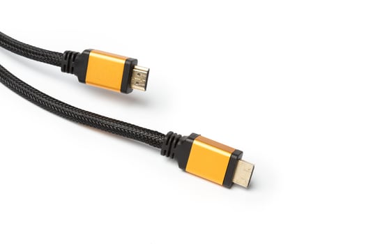 HDMI cable isolated on a white background photo