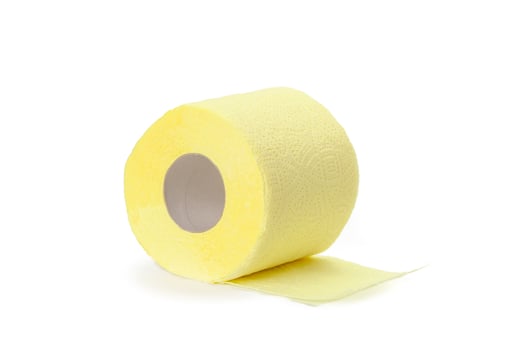 toilet paper isolated on white background photo