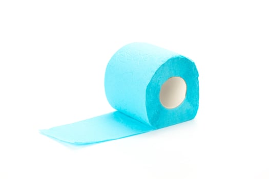 toilet paper isolated on white background photo