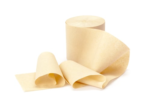 toilet paper isolated on white background photo