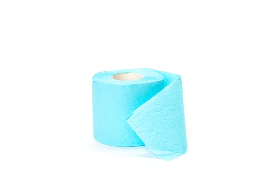 toilet paper isolated on white background photo