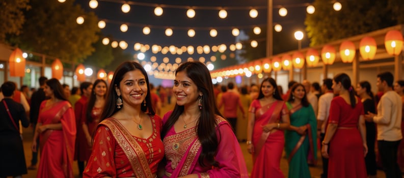 Celebrate Diwali Festival of Lights with Traditional Dress Decorations photo