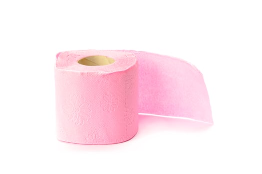 toilet paper isolated on white background photo