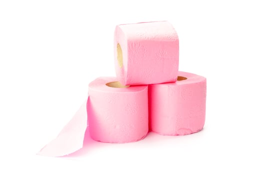 toilet paper isolated on white background photo