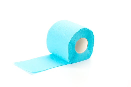 toilet paper isolated on white background photo