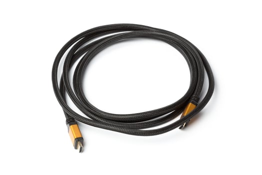 HDMI cable isolated on a white background photo