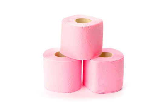 toilet paper isolated on white background photo