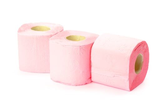 toilet paper isolated on white background photo