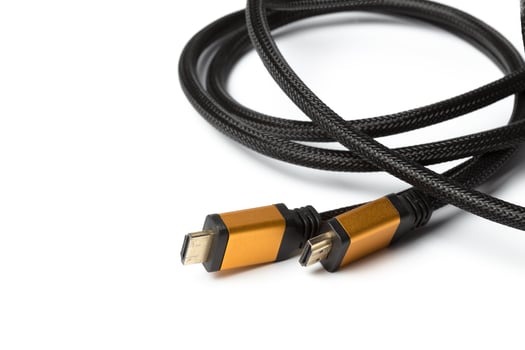 HDMI cable isolated on a white background photo
