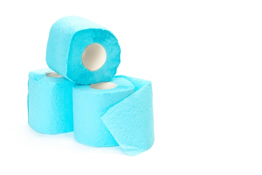 toilet paper isolated on white background photo