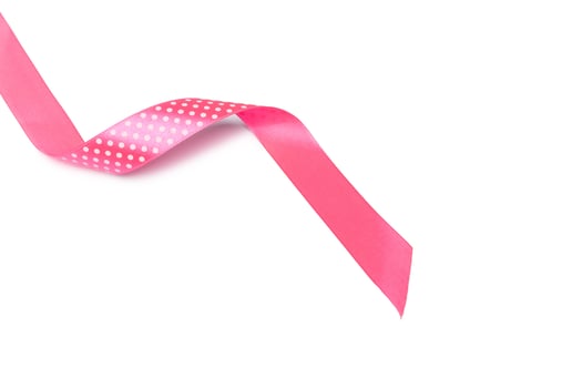 Mix Pink ribbon on a white background photo