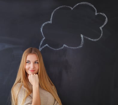 Young woman thinking photo