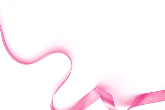 Mix Pink ribbon on a white background photo