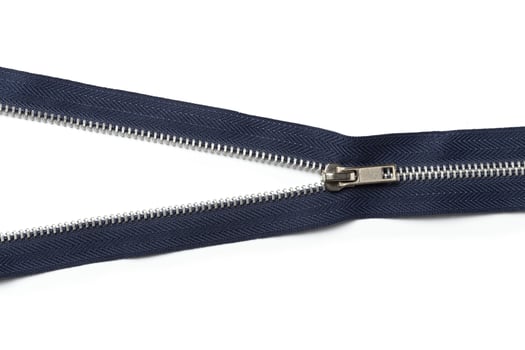 Zipper on white background photo