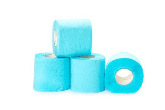 toilet paper isolated on white background photo