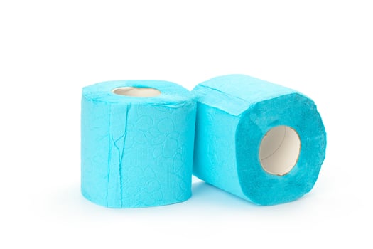toilet paper isolated on white background photo