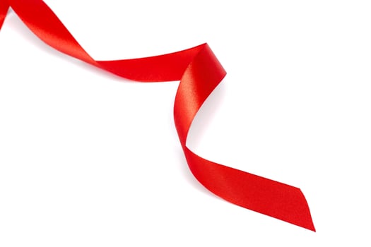 Red ribbon collection isolated on white photo