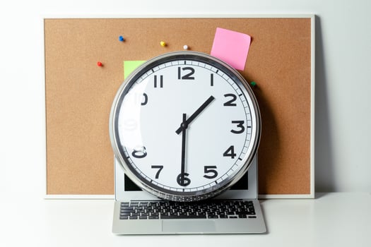 Clock at an office tablee photo