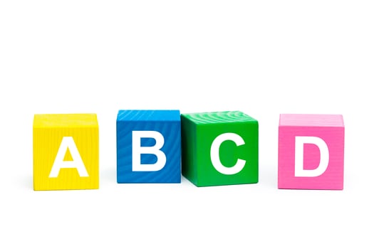 ABCD Concept with wooden block photo